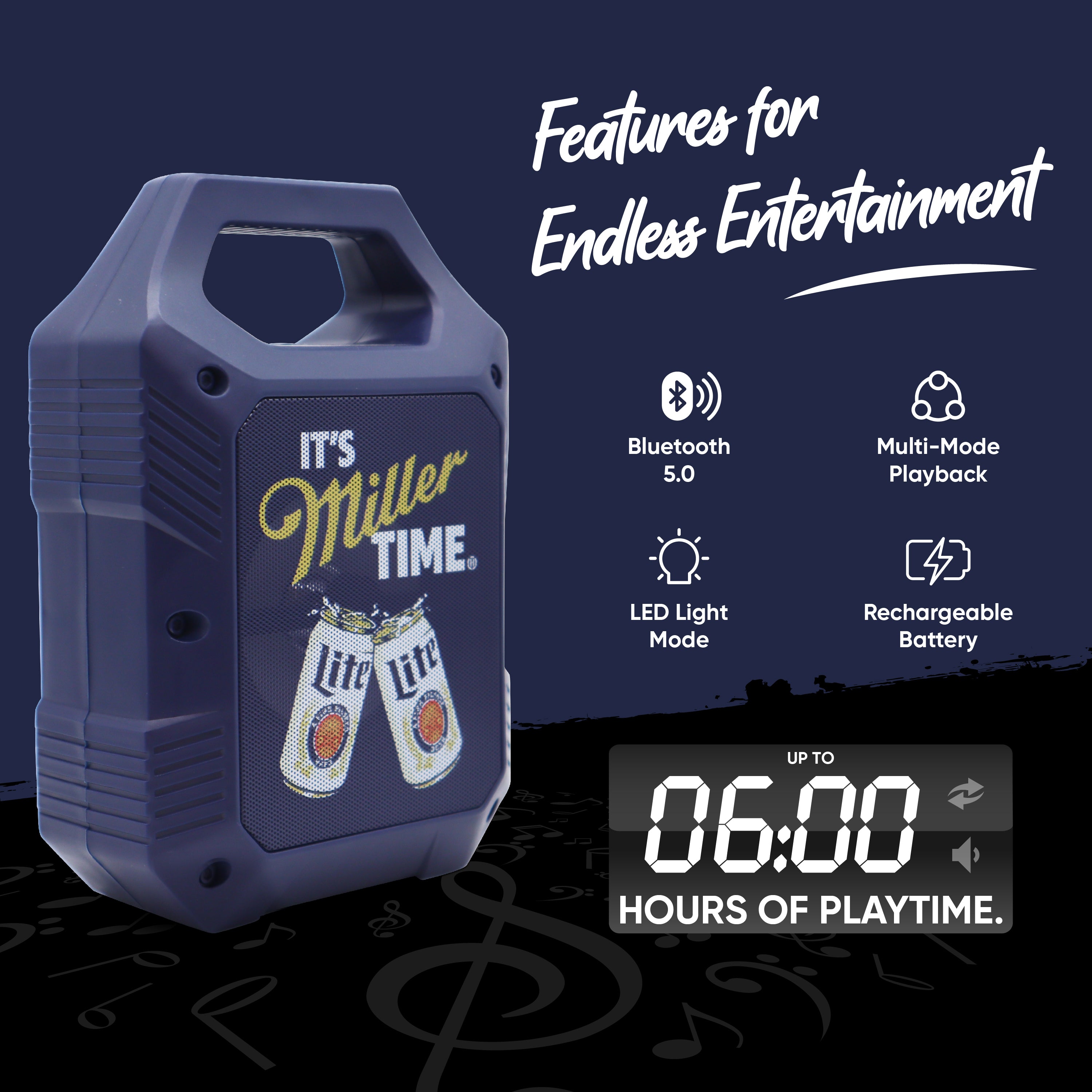 Miller Lite/Coors Light Mini Party Speakers with LED Lights